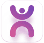 Vibrant purple and pink HappyMaps logo symbolizing joy and connection.