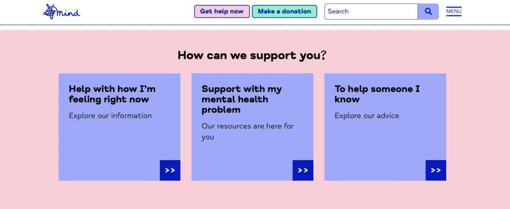 Interactive mental health support map for well-being.